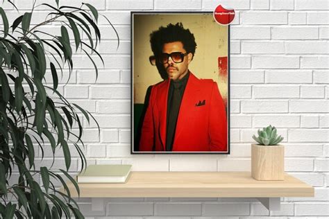 The Weeknd Retro Poster the Weeknd Red Suit Print Art - Etsy