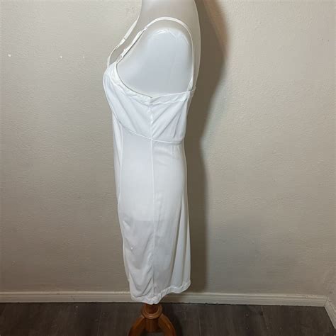 Vintage Jc Penny Ivory Nylon Full Slip Lingerie Size Gem