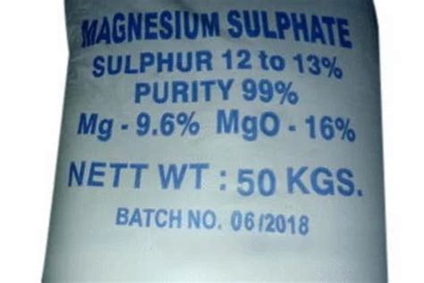 Grade Industrial Grade Magnesium Sulphate Anhydrous Powder Kg At