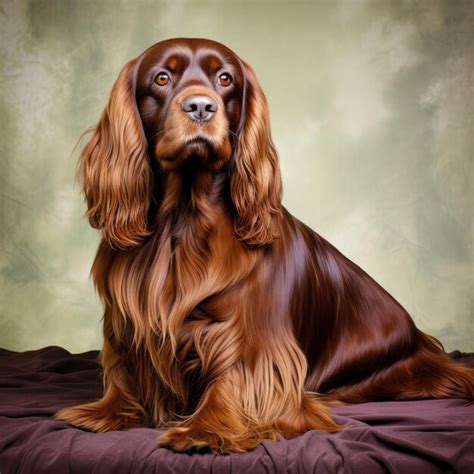 Premium Ai Image Serene Sussex Spaniel Resting In Studio