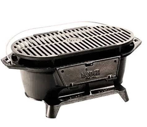 Lodge Cast Iron Hibachi Style Charcoal Burning Portable Sportsman’s ...