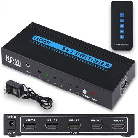 5 Port Hdmi Selector With Remote Cable Sales Canada