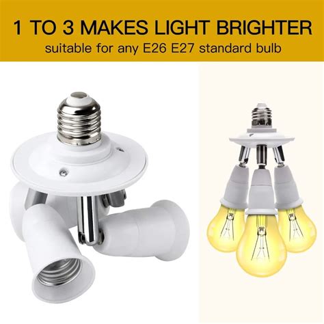 triple light socket splitter adapter      light bulb socket