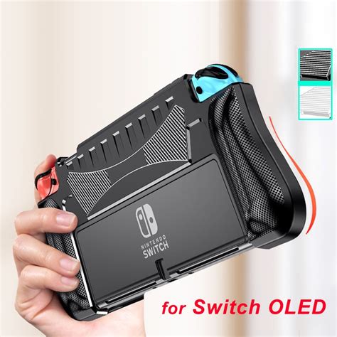 Case Capa Nintendo Switch OLED Lite Jogos Grip Acessórios Slot Para