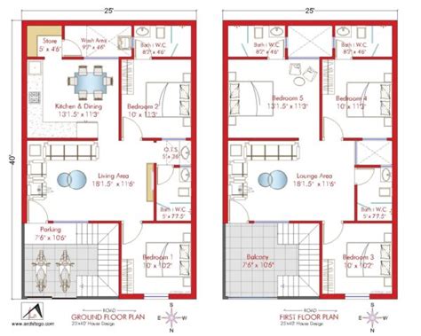 X North Facing House Floor Plan Architego