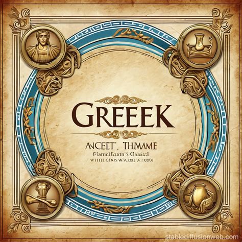 Greek Theme Ancient Game Card Design Stable Diffusion Online