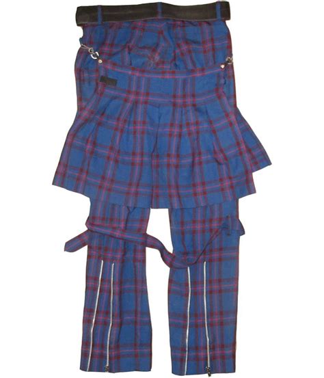 SEDITIONARIES セディショナリーズ ボンテージパンツ エプロン付き SEX PISTOLS タータンチェック 青 UK