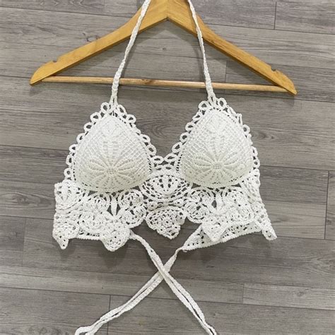 Set bikini ren đi biển món áo bra quần sooc và áo choàng Chiaki vn