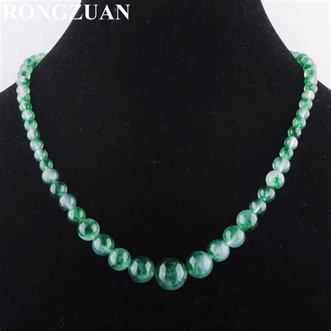 Rongzuan Natural Jades Gem Stone Graduated Mm Round Beads Jewelry