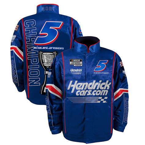 Kyle Larson 2021 Checkered Flag 5 Nascar Champion Nylon Jacket Trc
