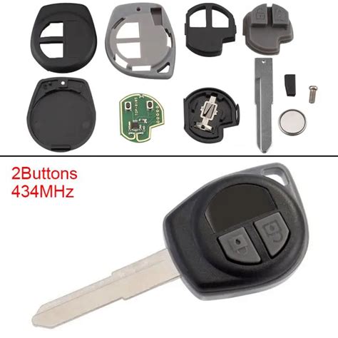 2 Buttons Keyless Key Shell Car Remote Key Fob With ID46 Chip With