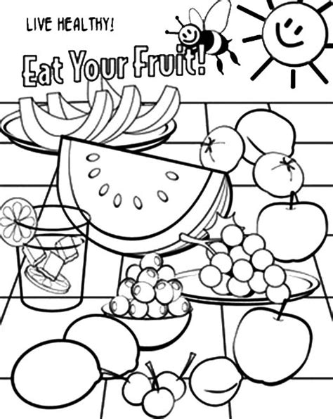 Eat Your Healthy Food Coloring Pages Artofit