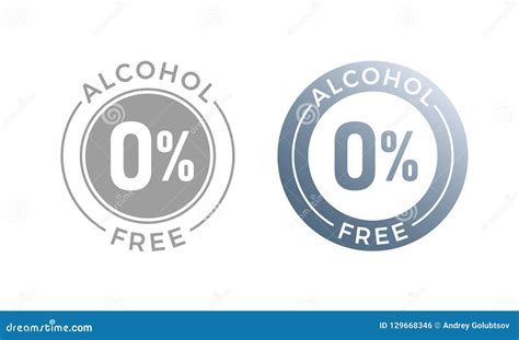 Alcohol Free Vector Icon For Cosmetic Or Medical Alcohol Free Symbol