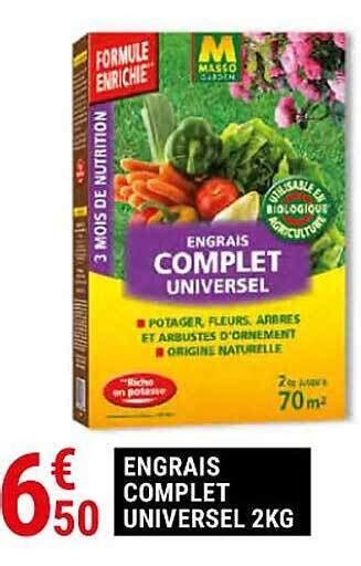 Promo Engrais Complet Unversel 2kg Chez Gamm Vert