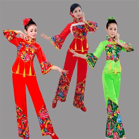 Buy Traditional Chinese Folk Dance Costume For Woman Costumes Yangko Dress For