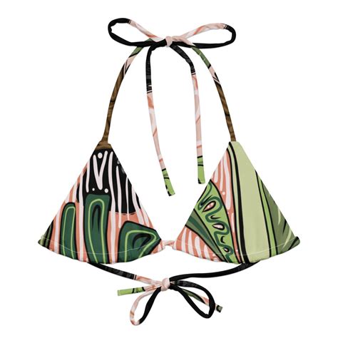 Tropical Toucan String Bikini Top Rainforest Bird Womens Swimsuit Separates Etsy