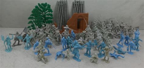 Marx Playset Vintage Civil War Blue And Gray Large Lot B Playset