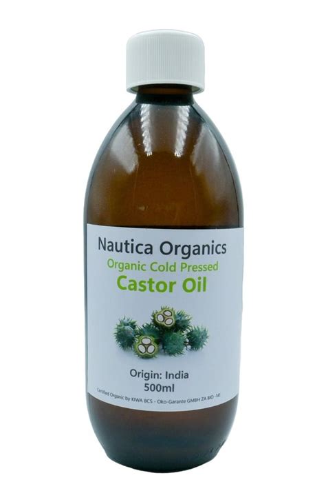 Nautica Organic Certified Hexane Free Cold Pressed Castor Oil 500ml