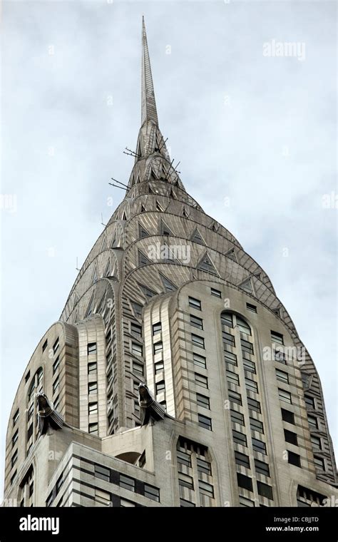 The art deco architecture of the Chrysler Building in New York, United States of America Stock ...