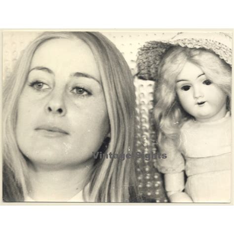 Jerri Bram 1942 Weird Portrait Of Blonde Woman Doll Vintage Photo