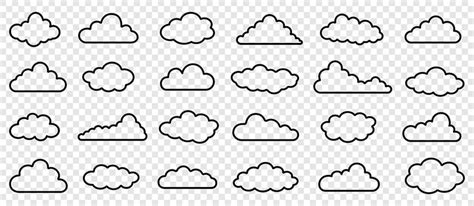 cloud vector outline images browse  stock  vectors