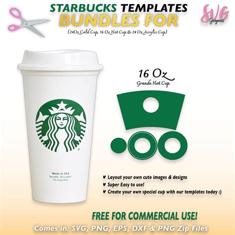 Starbucks SVG Starbucks Plantillas SVG Starbucks Cold Cup Etsy