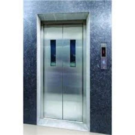 Stainless Steel Center Opening Automatic Elevator Doors Steel Swing At