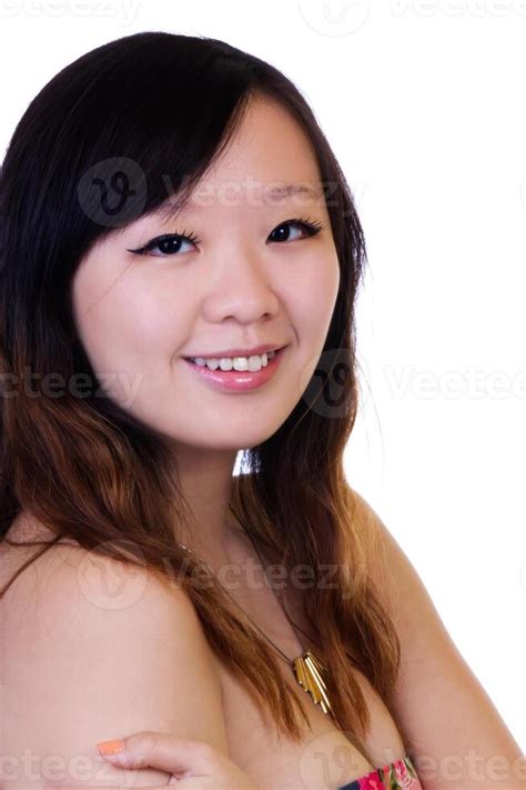 Portrait Chinese American Woman With White Background 40570980 Stock