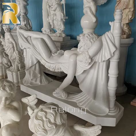 Life Size Hand Carved Marble Naked Lying Sleeping Beauty Statue Sculpture Garden Sculpture And