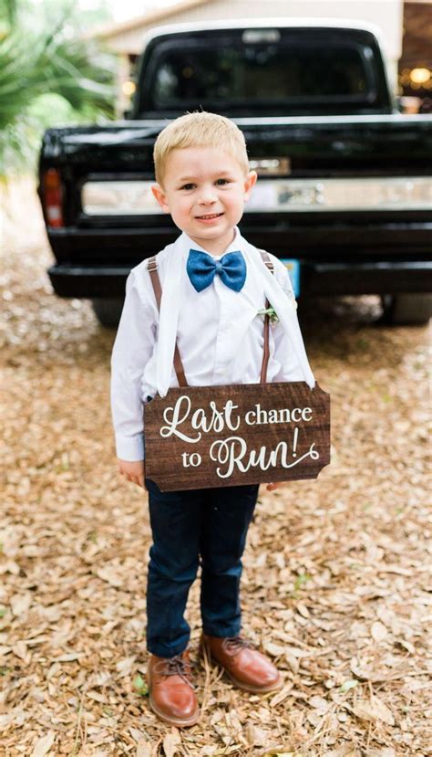 Ring Bearer Sign For Wedding Last Chance To Run Wooden Sign For