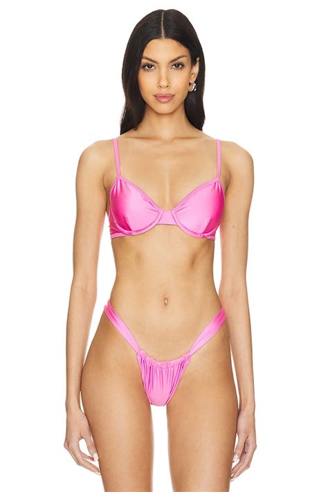 Vdm Isla Bikini Top In Coral Revolve