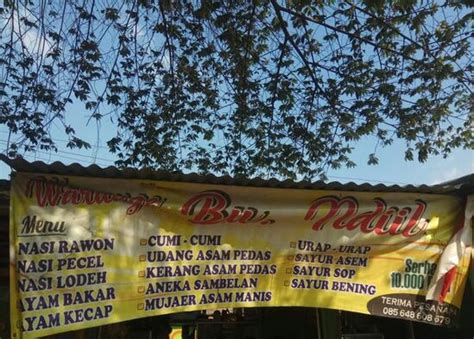 Menu At Warung Makan Sederhana BU NDIIL Restaurant Mancilan