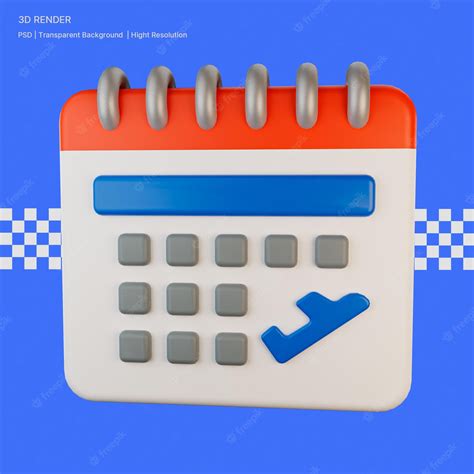 Icono De Archivo Psd Calendarios De Planificación Y Organización Render 3d Psd Premium Aislado