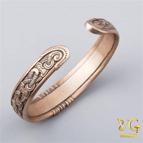 Jelling Style Bronze Arm Ring Viking Jewelry Viking Arm Rings Norse