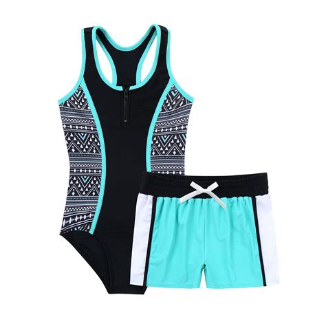 kids girls swimsuit  pieces childrens swimwear vicedeal