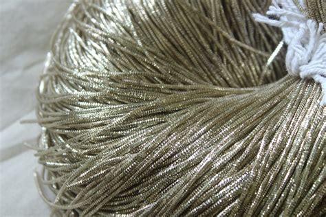 Mm Pale Gold Bullion French Wire Metallic Wire Check Purl Luneville