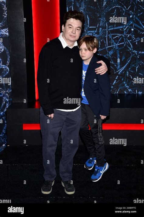 Mike Myers Left And Son Spike Myers Attend The Premiere Of Stranger