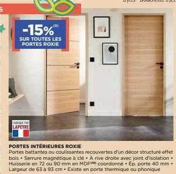 Promo Portes intérieures roxie chez Lapeyre