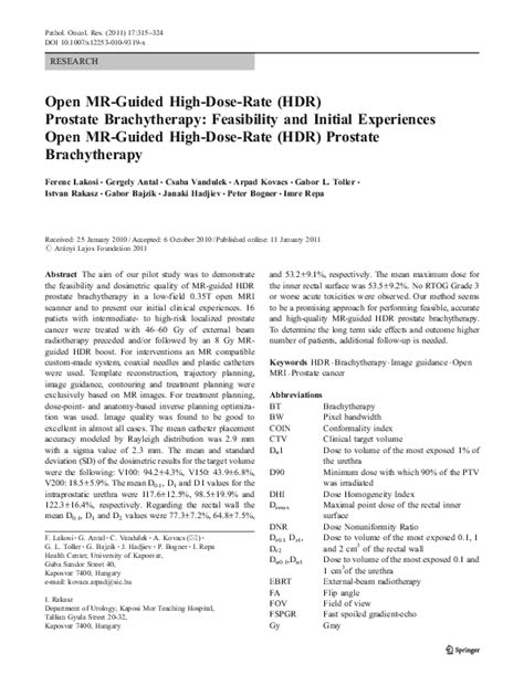 Pdf Dosimetric And Clinical Outcome In Image Based High Dose Rate