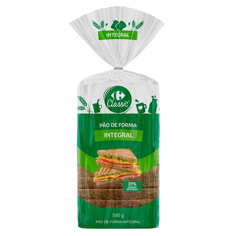 Pão De Forma Integral Carrefour Classic 500g Carrefour