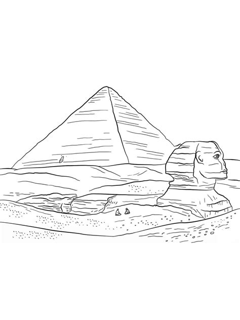 Coloriage Pyramide Et Sphinx En Egypte T L Charger Et Imprimer The