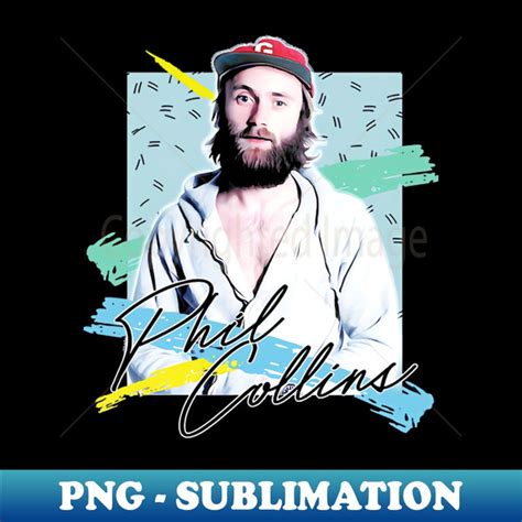 Phil Collins Retro Fanart High Resolution Png Sublimation Inspire