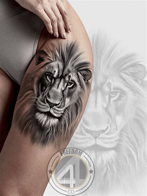 Tattoo Design, Realistic Lion Tattoo, Tattoo Stencil, Lion SVG, Tattoo ...