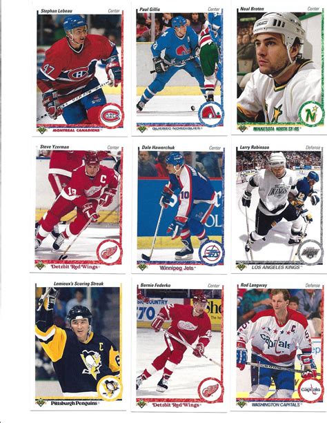 Upper Deck Hockey 1990 91 Complete Set 550 Cards Near Mint Condition On