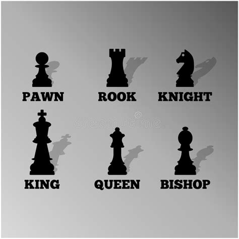 chess piece names stock illustrations  chess piece names stock