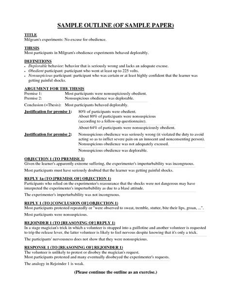 Professional Dissertation Outline Template Sample Dissertation