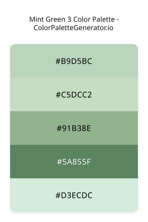 mint green  color palette hex rgb design inspiration