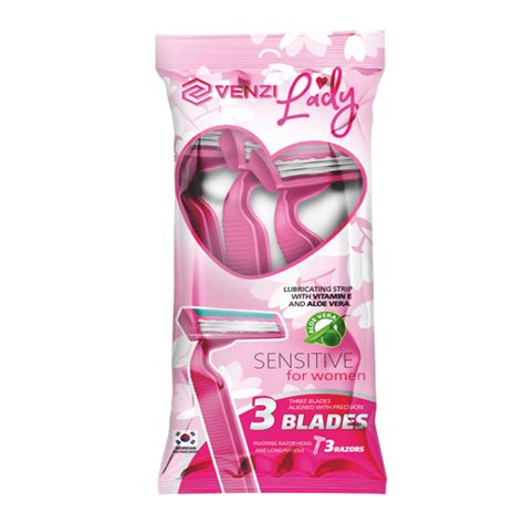 Venzi S 3 Lady 3 шт одноразовые бритвенные станки оптом - CLEAN LAND