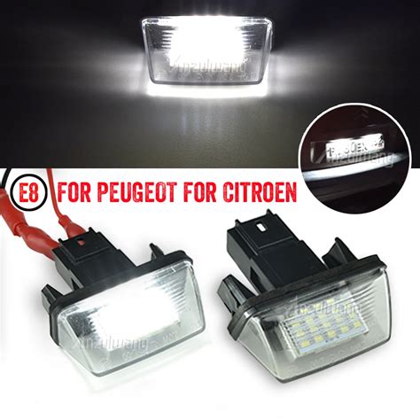 License Plate Light 18 LED Licence Tag Number Lamp For Peugeot 206 207