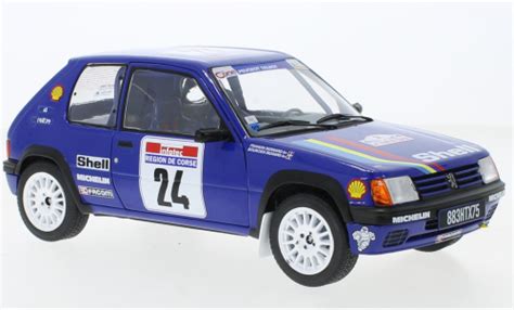 Miniature Peugeot 205 1 18 Solido Rallye Gr A No 24 Rallye WM Tour De